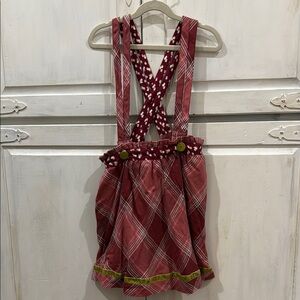 Matilda Jane you and me brushed flannel overall plaid skirt